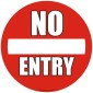 No Entry Floor Sign, 430mm - Self Adhesive