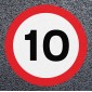 10mph Road Marking - Thermoplastic Speed Roundel