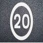 20mph Road Marking - Thermoplastic Speed Roundel- Monochromatic
