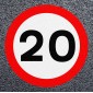 20mph Road Marking - Thermoplastic Speed Roundel