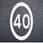 40mph Road Marking - Thermoplastic Speed Roundel