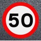 50mph Road Marking - Thermoplastic Speed Roundel