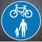 Cycle & Pedestrian Route Road Marking - Thermoplastic Roundel   