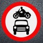 No Motor Vehicles Road Marking - Thermoplastic Roundel Dia. 619