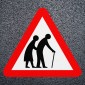 Frail Pedestrians Red Triangle Road Marking - Thermoplastic Symbol Dia. 544.2