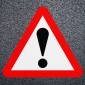 Other Danger / Hidden Dip Red Triangle Road Marking - Thermoplastic Symbol Dia. 562