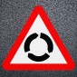 Roundabout Red Triangle Road Marking - Thermoplastic Symbol Dia. 510