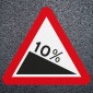 Steep Hill Downwards Red Triangle Road Marking - Thermoplastic Symbol Dia. 523.1