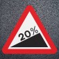 Steep Hill Upwards Red Triangle Road Marking - Thermoplastic Symbol Dia. 523.1