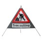 Quazar Chapter 8 Classic Tree Cutting Roll Up Sign Package