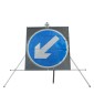 Keep Left/Right Reversible Classic Roll Up Road Sign | 750mm | Face Only