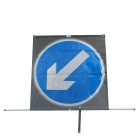 Keep Left Sign dia. 610L - Classic Roll Up Sign - 600mm / RA1 | Face Only