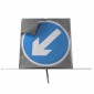 Keep Left/Right Reversible Classic Roll Up Road Sign | 750mm | Face Only
