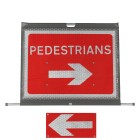 Pedestrians Inc. Reversible Arrow dia. 7018 - Roll Up Sign / RA1 | 600x450mm | Face Only
