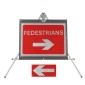 Pedestrians Reversible Arrow Sign dia.7018 Classic Roll Up Road Sign | 600x450mm
