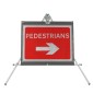 Pedestrians Right Arrow Sign dia.7018 Classic Roll Up Road Sign | 600x450mm