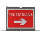 Pedestrians Right dia. 7018 - Roll Up Sign / RA1 | 600x450mm | Face Only