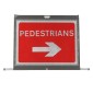 Pedestrians Right Arrow Sign dia.7018 Classic Roll Up Road Sign | 600x450mm