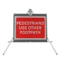 Pedestrians Use Other Footpath Sign dia.7018 Classic Roll Up Road Sign | 600x450mm