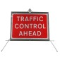 Traffic Control Ahead Sign dia.7010.1 Classic Roll Up Road Sign