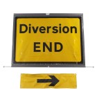Diversion End Inc. Reversible Arrow dia. 2702 - Roll Up Sign / RA1 | 1050x750mm | Face Only