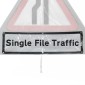 Roll Up 'Single File Traffic' Supplementary Plate Only