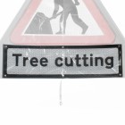 Tree Cutting Roll Up Road Sign Supplementary Plate dia. 7001.1 / RA1