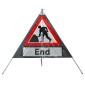 Men At Work Inc. 'End' dia.7001 Classic Roll Up Road Sign