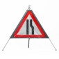 Road Narrows OffsideClassic Roll Up Road Sign