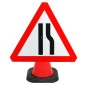 Road Narrows Right Cone Sign 517 750mm (Cone Sold Separately)