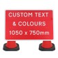Custom 1050x750mm Cone Sign 3mm Plastic Backing