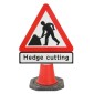Men at Work with Hedge Cutting Cone Sign 7001.1 (Cone Sold Separate) 