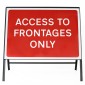 Access to Frontages Only Sign - Zintec Metal Sign Face | 1050x750mm