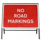 No Road Markings - Metal Sign Face 7012 | Face, Frame & Clips