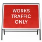 Works Traffic Only - Metal Sign Face 7301