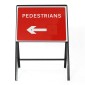 Pedestrians with Reversible Arrow - Metal Sign Face 7018a/b