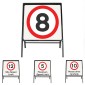 Custom Speed Limit Sign 750x750mm Sign Face  - Metal Road Sign