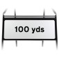 100 Yards Supplementary Plate - Metal Sign 572a