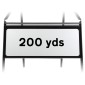 200 Yards Supplementary Plate - Metal Sign 572a