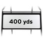 400 Yards Supplementary Plate - Metal Sign 572a