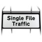 Single File Traffic Supplementary Plate - Metal Sign 518a