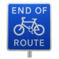 Post Mounted End of Cycle Route Sign Dia 965