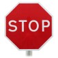 Red STOP Sign | Post Mounted R2 Reflective Diagram 601.1