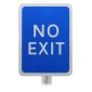 Blue No Exit Sign - Post Mounted R2
