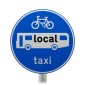Buses, Push Bikes and Taxi Cabs Only Lane Sign Face Post Mounted 953, (Face Only)