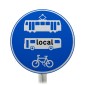 Streetcar, Buses and Push Bikes Only Sign Face Post Mounted 953.1A, (Face Only)