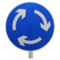 Post Mounted Mini Roundabout Sign 611.1 R2 Grade