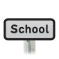 School Sup Plate Road Sign Post Mounted (Face Only)