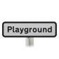 Playground Sup Plate Road Sign Post Mounted (Face Only)