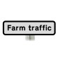 Farm traffic  Sup Plate Road Sign Post Mounted (Face Only)